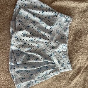 Floral Eyelet Mini Skirt